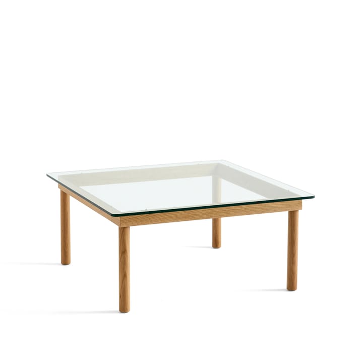 Kofi soffbord - Oak-glastopp-klar-b80 cm - HAY