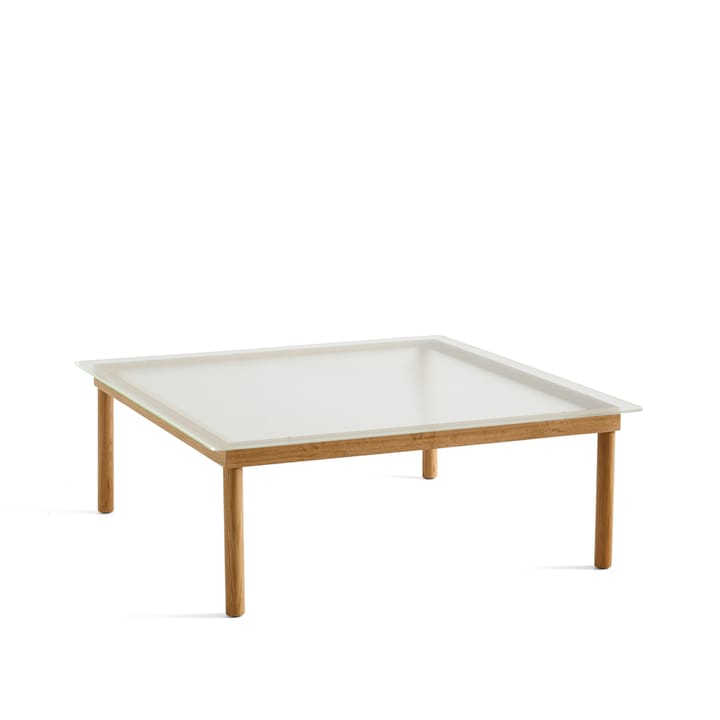 Kofi soffbord - Oak-glastopp-ribbat-b100 cm - HAY