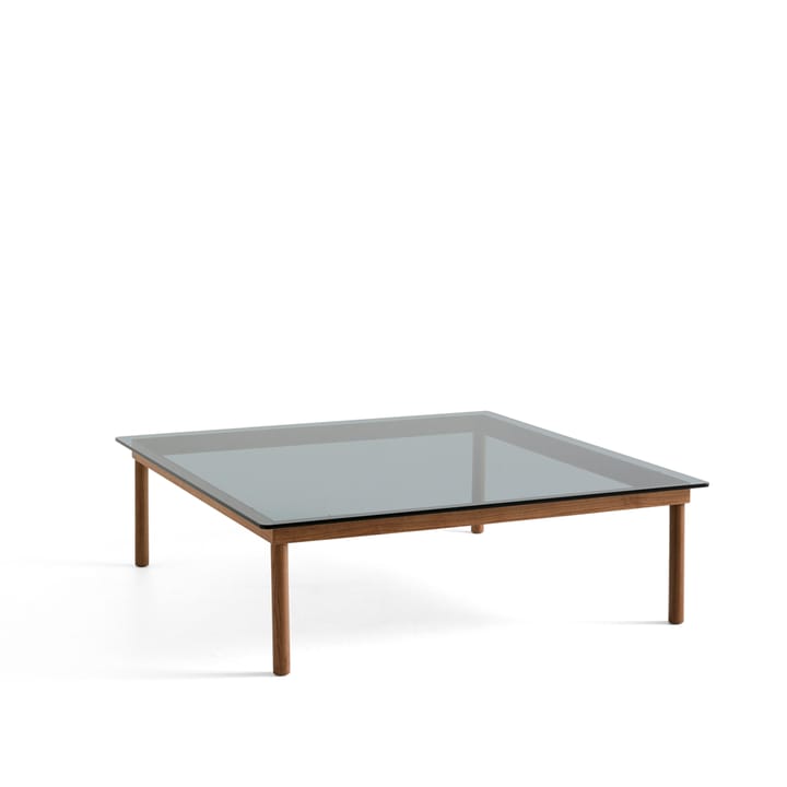 Kofi soffbord, Walnut-glastopp-gråtonat-b120 cm HAY