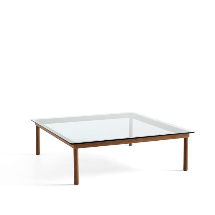 Kofi soffbord - walnut-glastopp-klart-b120 cm - HAY