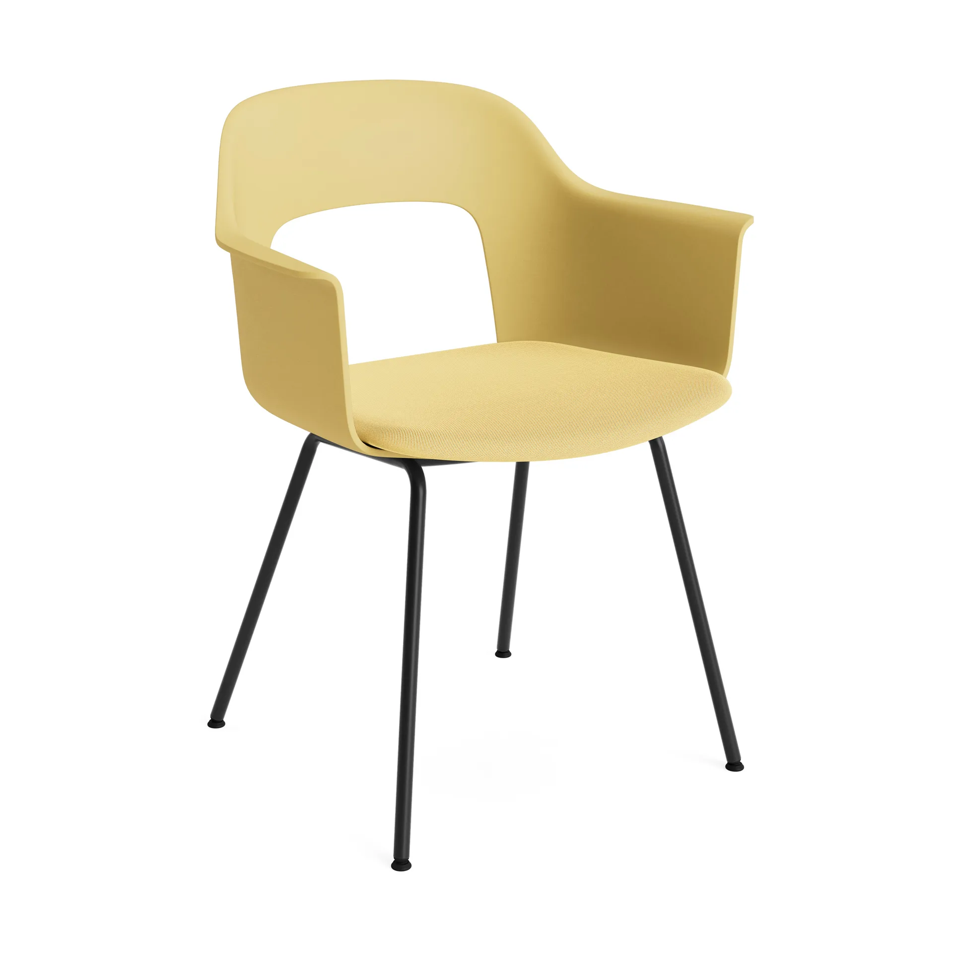 Layout Armchair 213 karmstol, Relate 431-biscotti-svartlackerad stål HAY