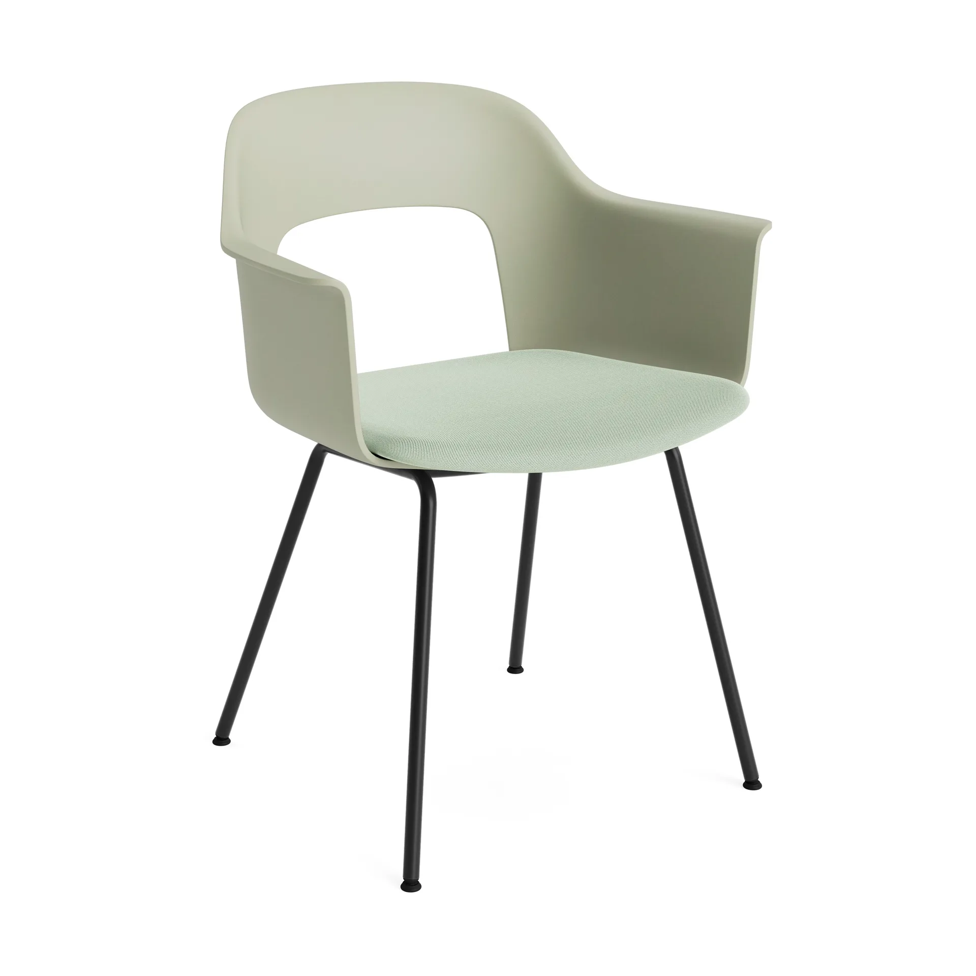 Layout Armchair 213 karmstol, Relate 921-pastel green-svartlackerad stål HAY