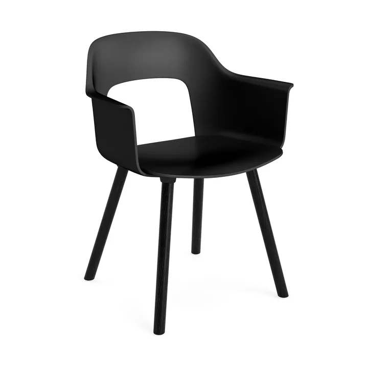 Layout Armchair 221 karmstol - Black-svartlackerad ek - HAY