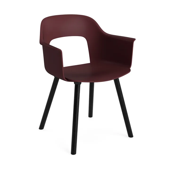 Layout Armchair 221 karmstol - Bordeaux-svartlackerad ek - HAY