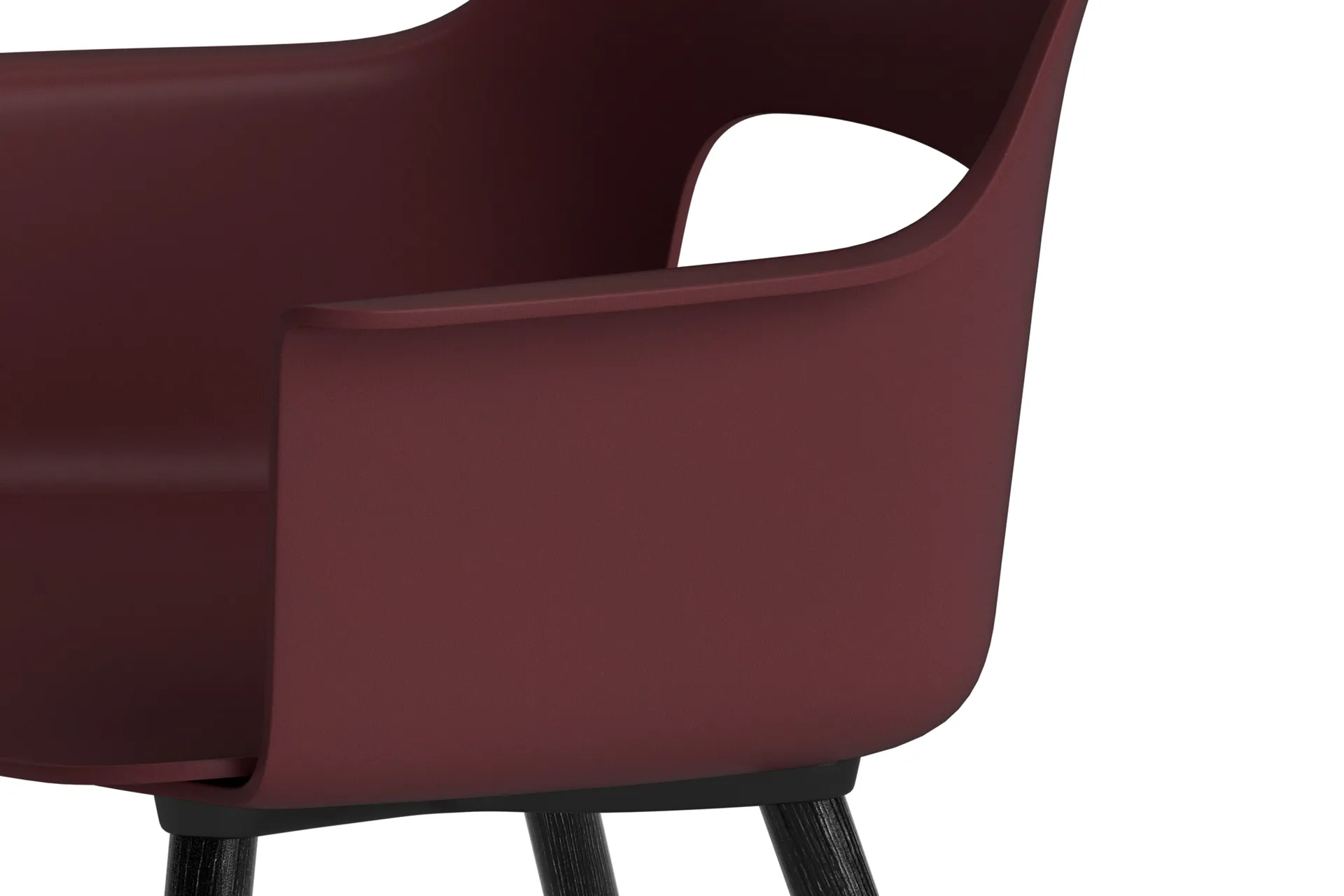 Layout Armchair 221 karmstol, Bordeaux-svartlackerad ek HAY