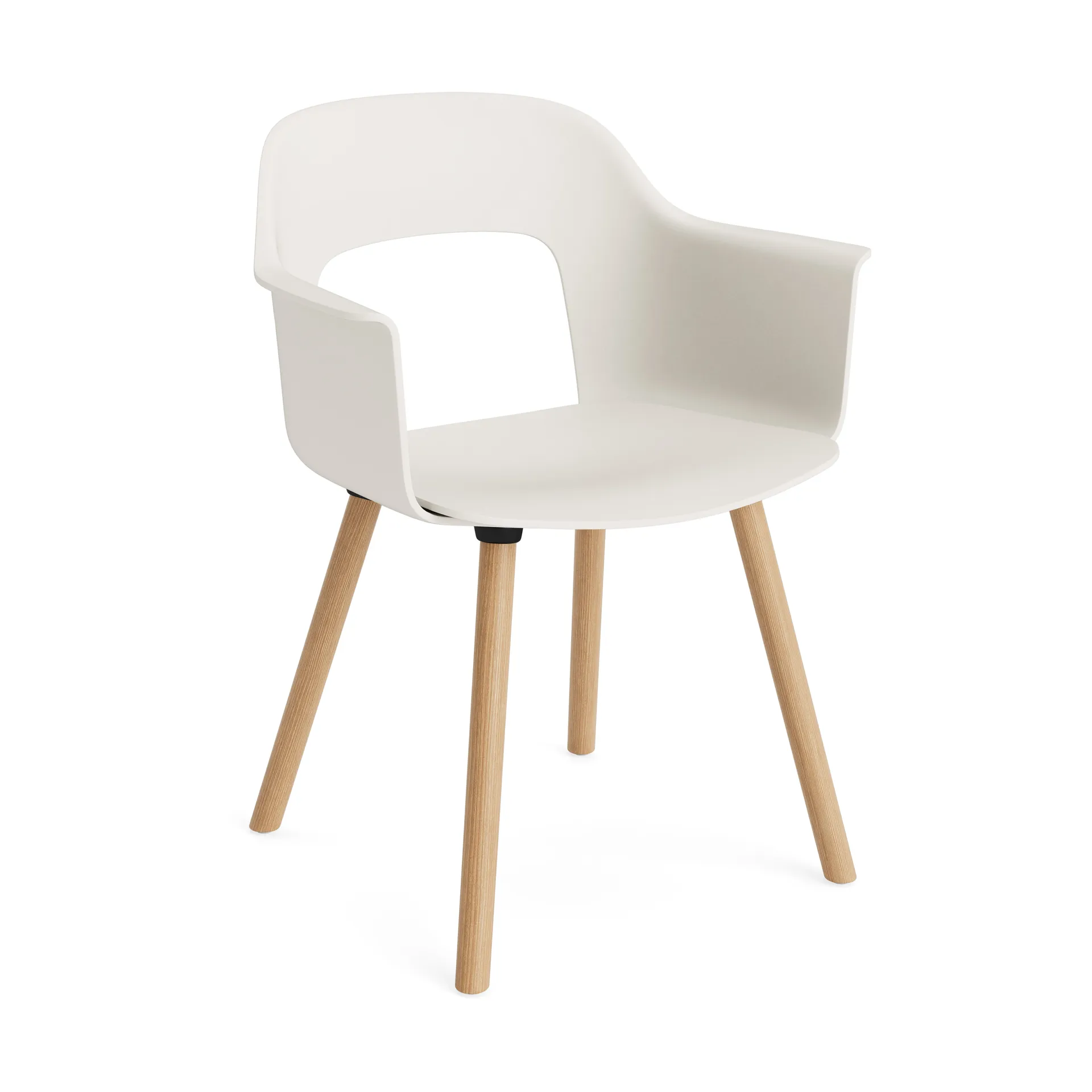 Layout Armchair 221 karmstol, Cream white-lackerad ek HAY