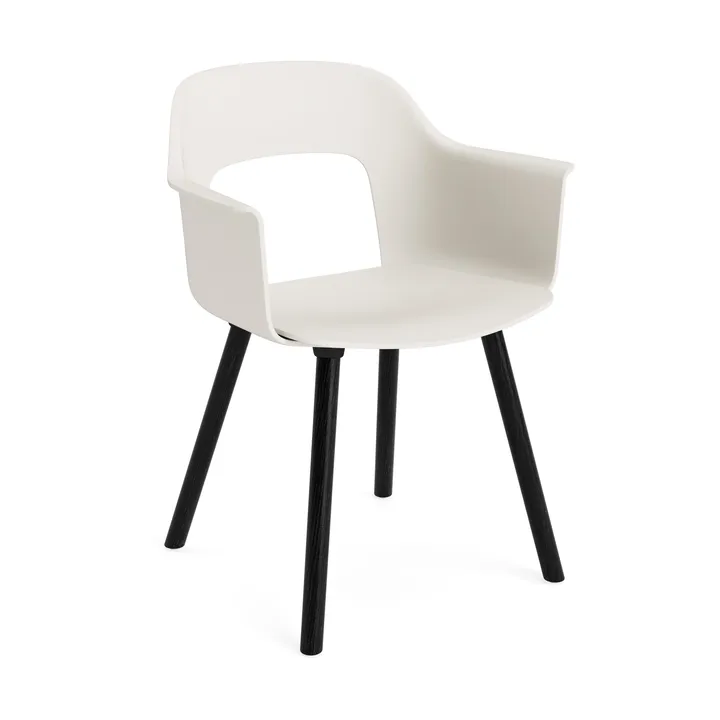 Layout Armchair 221 karmstol - Cream white-svartlackerad ek - HAY