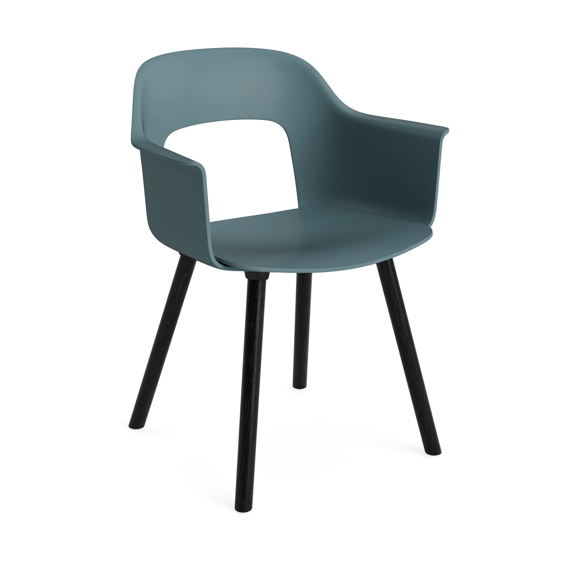 Layout Armchair 221 karmstol, Ocean-svartlackerad ek HAY