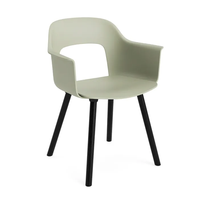 Layout Armchair 221 karmstol - Pastel green-svartlackerad ek - HAY
