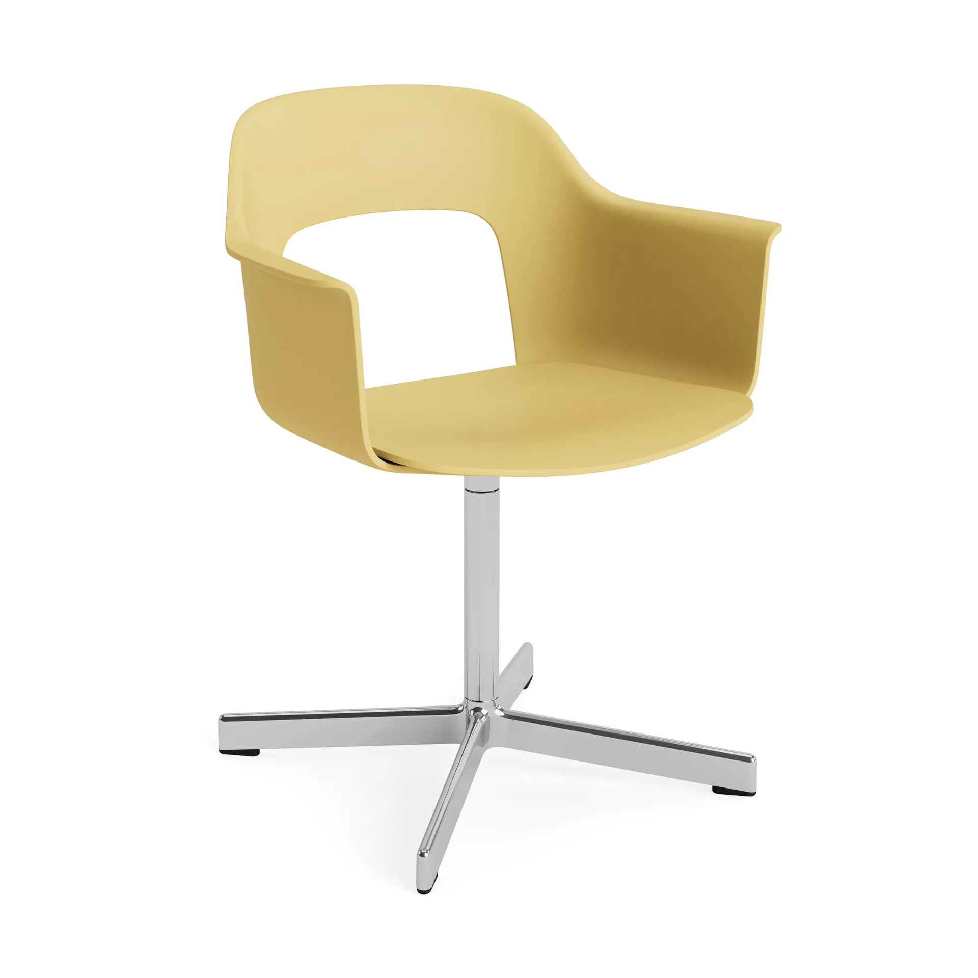 Layout Armchair 231 kontorsstol, Biscotti-polerad aluminium 4 star swivel base HAY