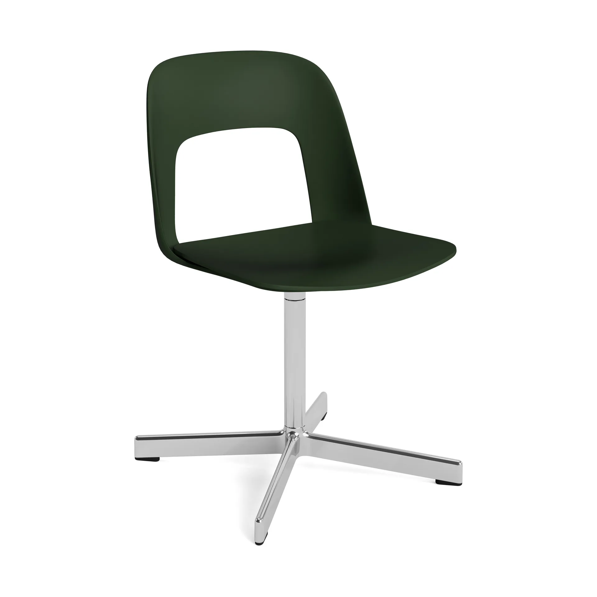 Layout Chair 131 stol, Bottle green-polerad aluminium HAY