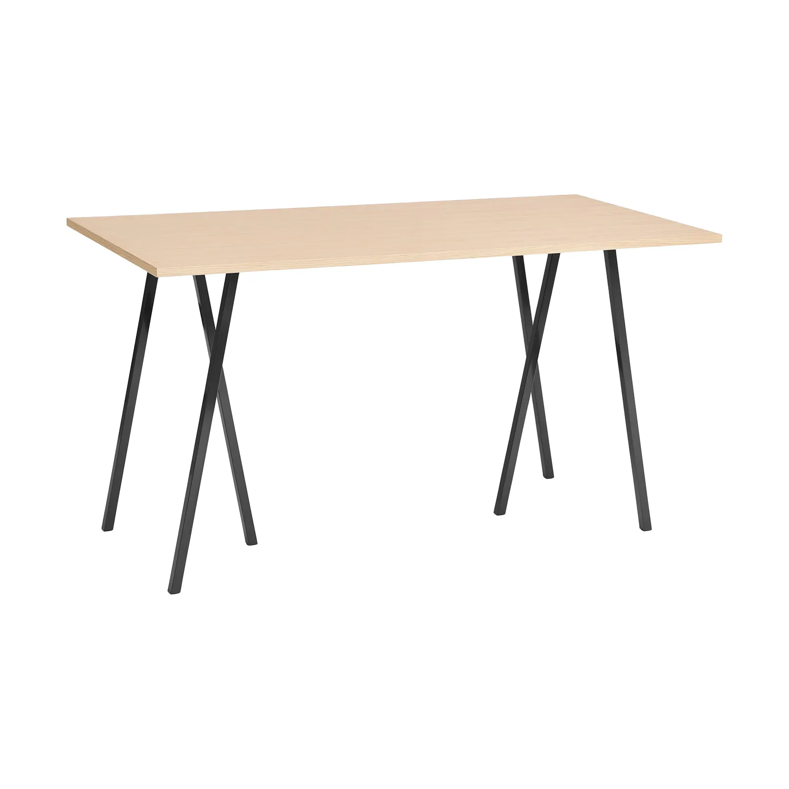 Loop Stand incl. support barbord 87,5x180 cm, Black-clear lacq. oak HAY