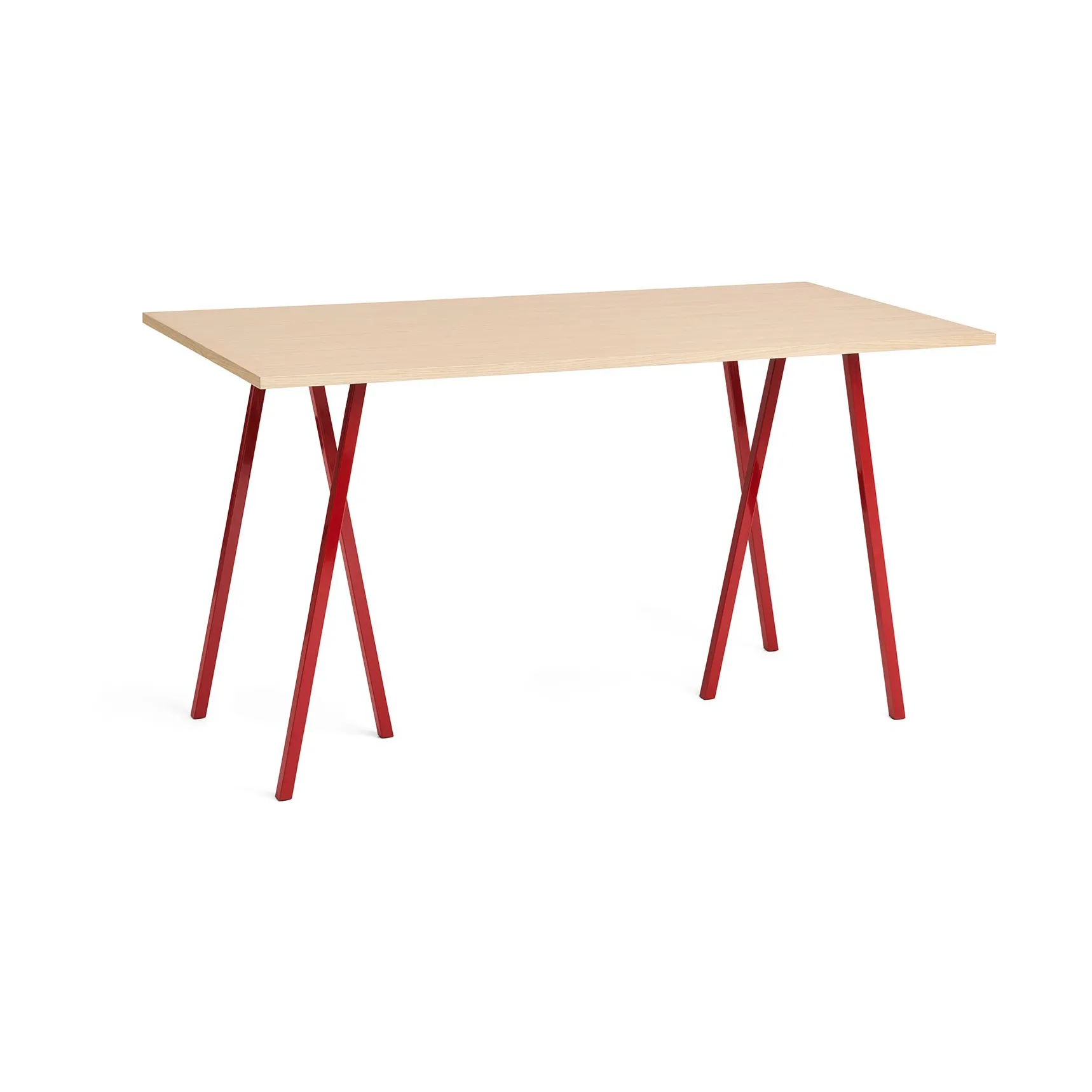 Loop Stand incl. support matbord 87,5x180 cm, Maroon red-clear lacq. oak HAY