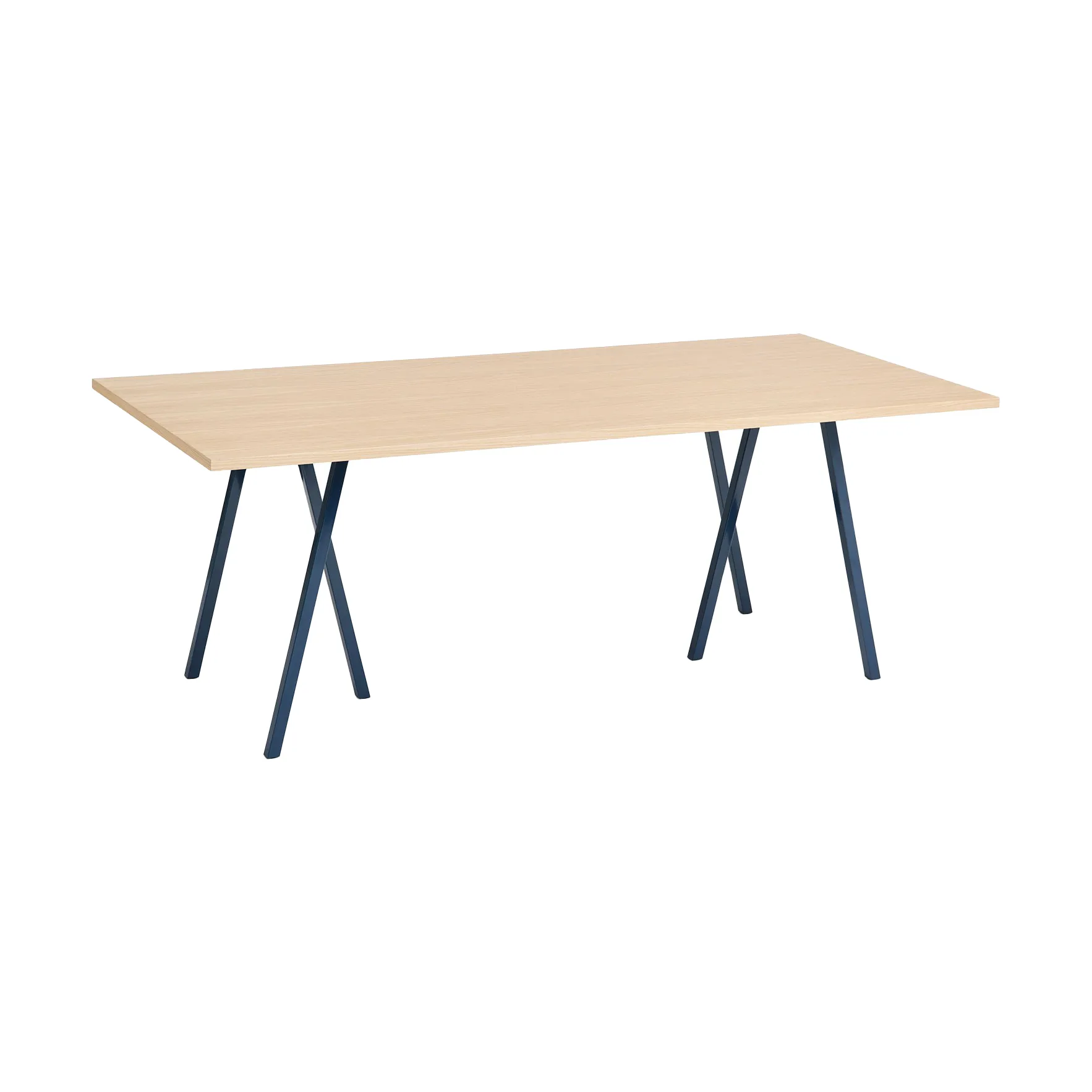 Loop Stand incl. support matbord 92,5x200 cm, Deep blue-clear lacq. oak HAY