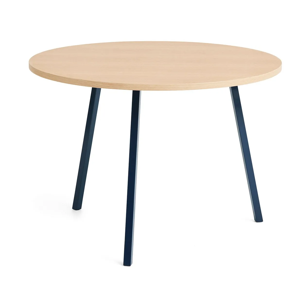 Loop Stand matbord Ø105 cm, Deep blue-clear lacq. oak HAY