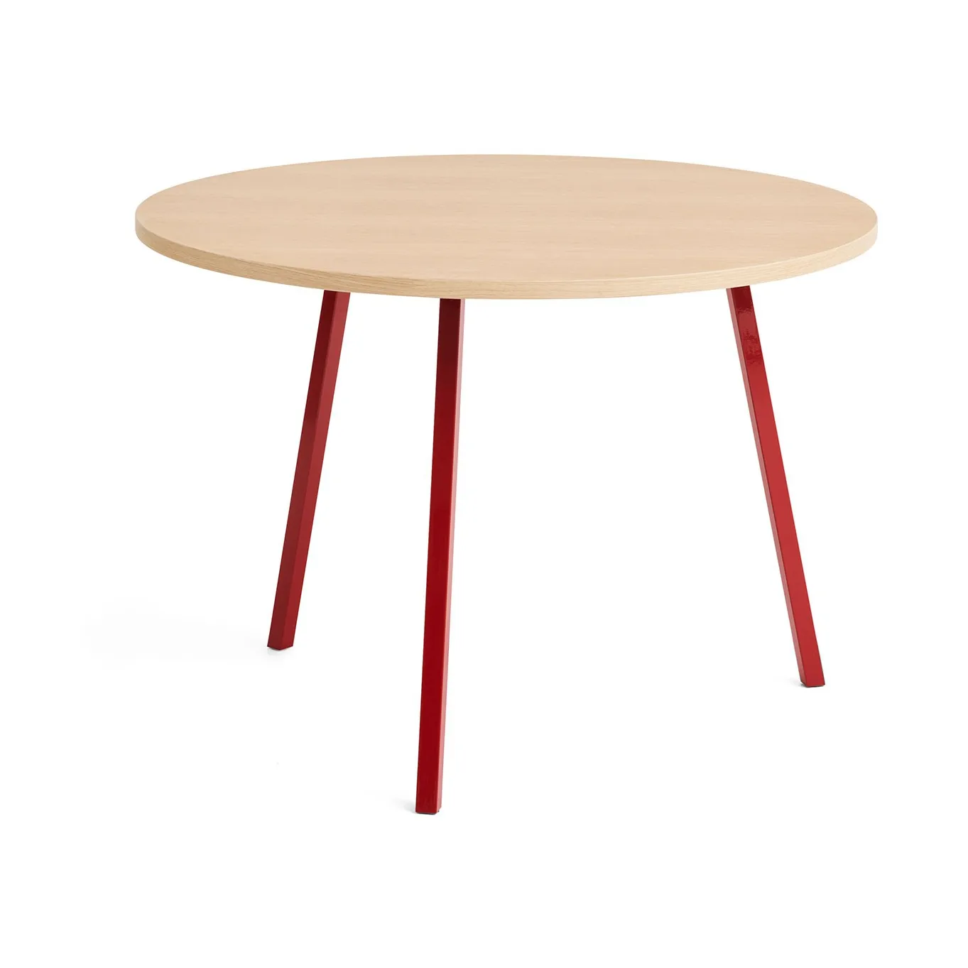 Loop Stand matbord Ø105 cm, Maroon red-clear lacq. oak HAY