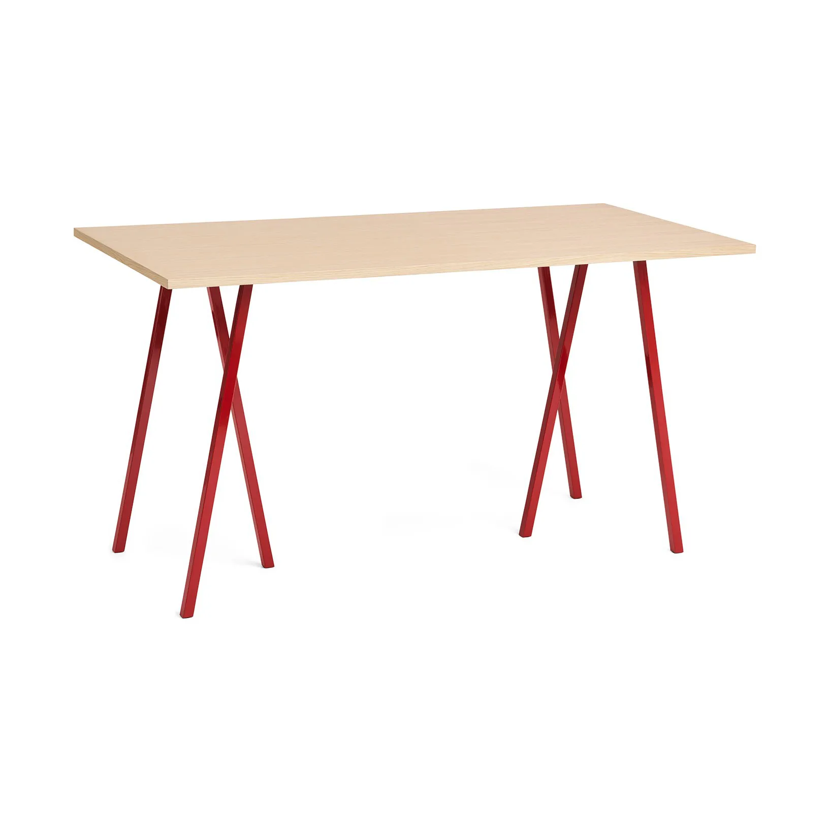 Loop Stand matbord 87,5x180 cm, Maroon red-clear lacq. oak HAY