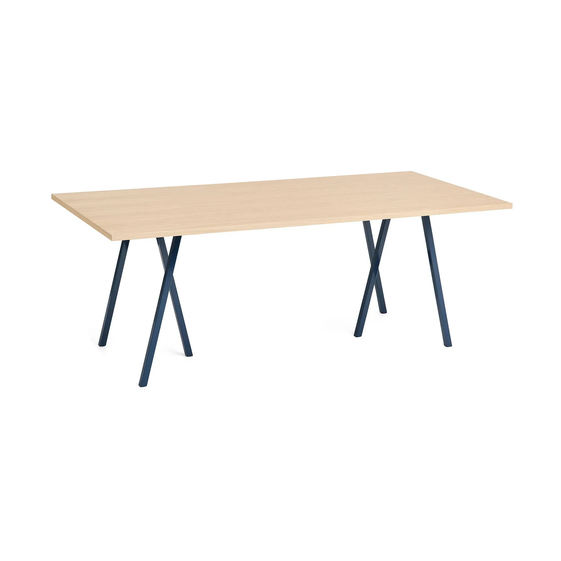 Loop Stand matbord 92,5x200 cm, Deep blue-clear lacq. oak HAY