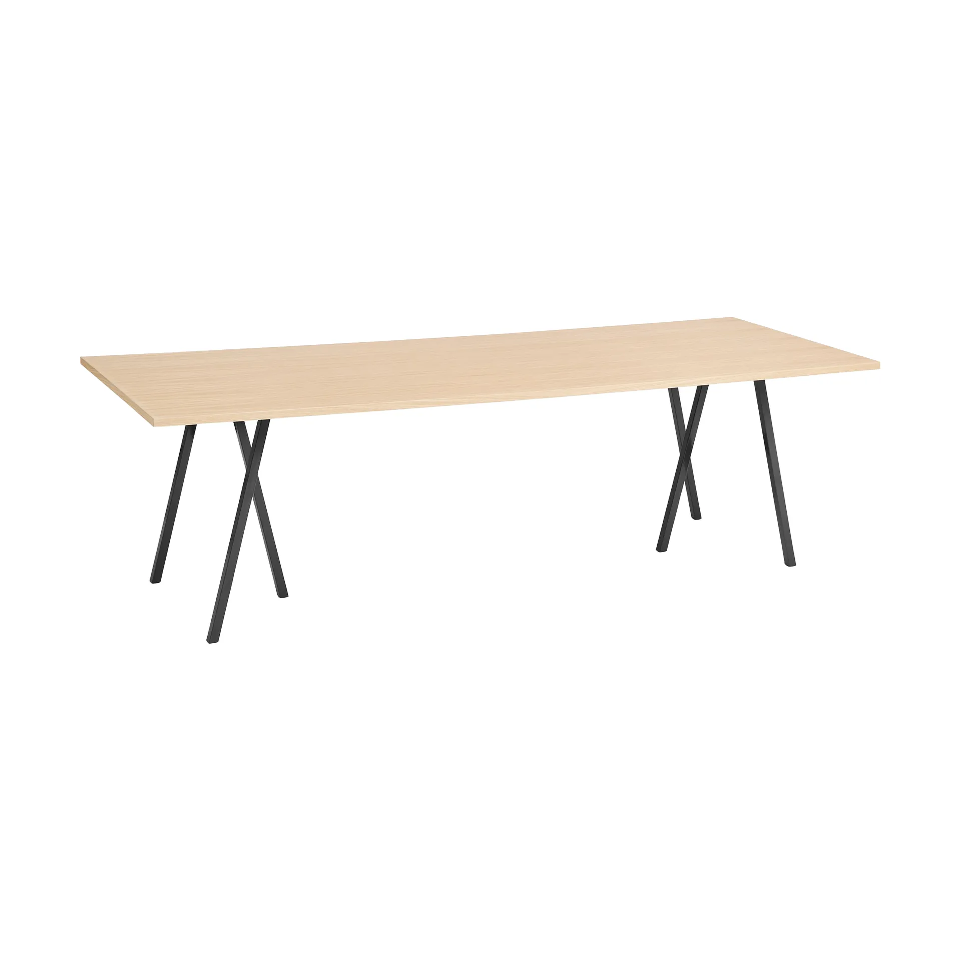 Loop Stand matbord 92,5x250 cm, Black-clear lacq. oak HAY