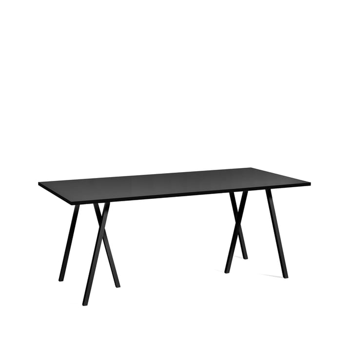 Loop Stand matbord - black linoleum, 180cm, svart stålstativ - HAY
