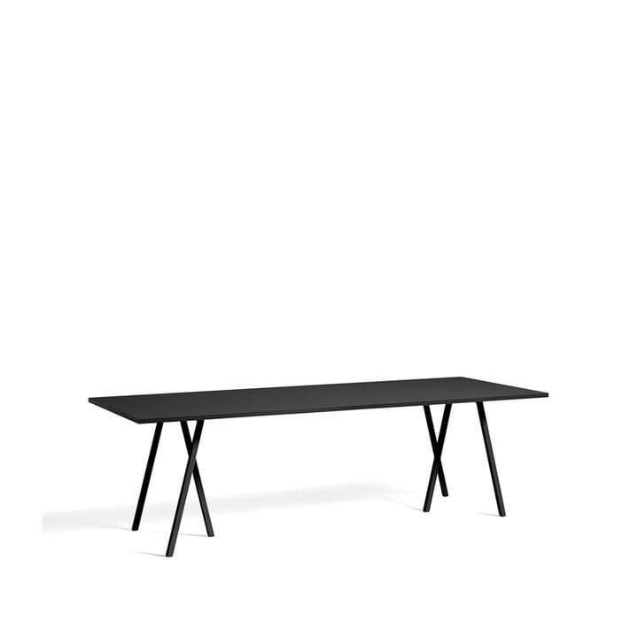 Loop Stand matbord - black linoleum, 250cm, svart stålstativ - HAY