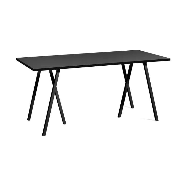 Loop Stand matbord - Black linoleum-black, 160 cm - HAY