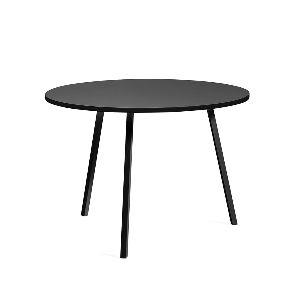 HAY Loop Stand matbord runt Black linoleum-black, o105 cm