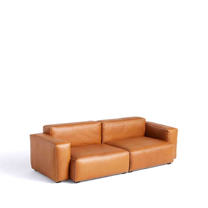 Mags Soft 2,5-sits soffa - läder sense cognac, ljusgrå söm - HAY