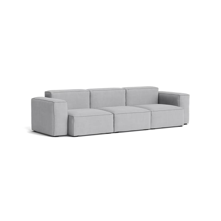 Mags Soft 3-sits soffa - tyg linara 443 tweed, mörkgrå söm - HAY