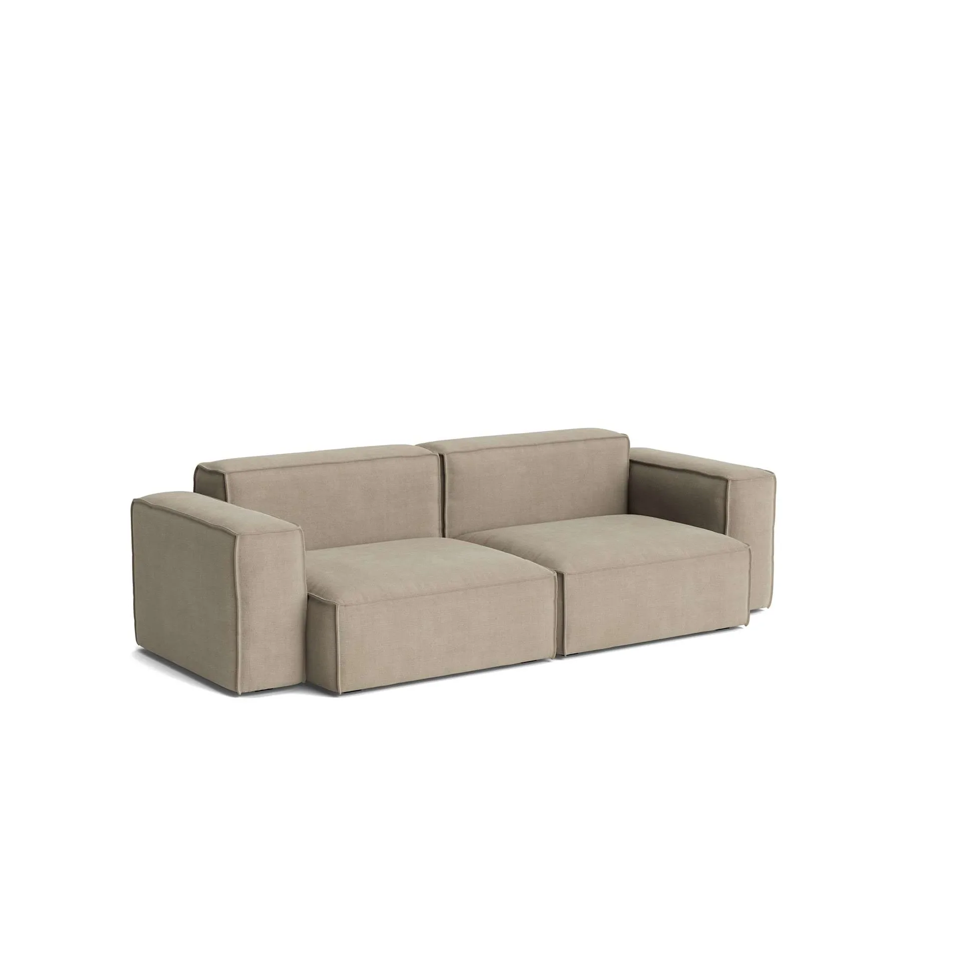 Mags Soft Low Armrest soffa 2,5-sits kombination 1, Linara beige, avtagbar klädsel HAY