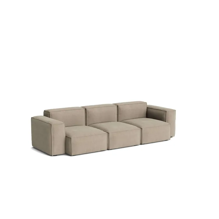Mags Soft Low Armrest soffa 2,5-sits kombination 1 - Linara beige, avtagbar klädsel - HAY