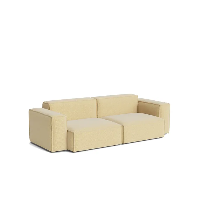 Mags Soft Low Armrest soffa 2,5-sits kombination 1 - Tartaglia Ocre white, avtagbar klädsel - HAY