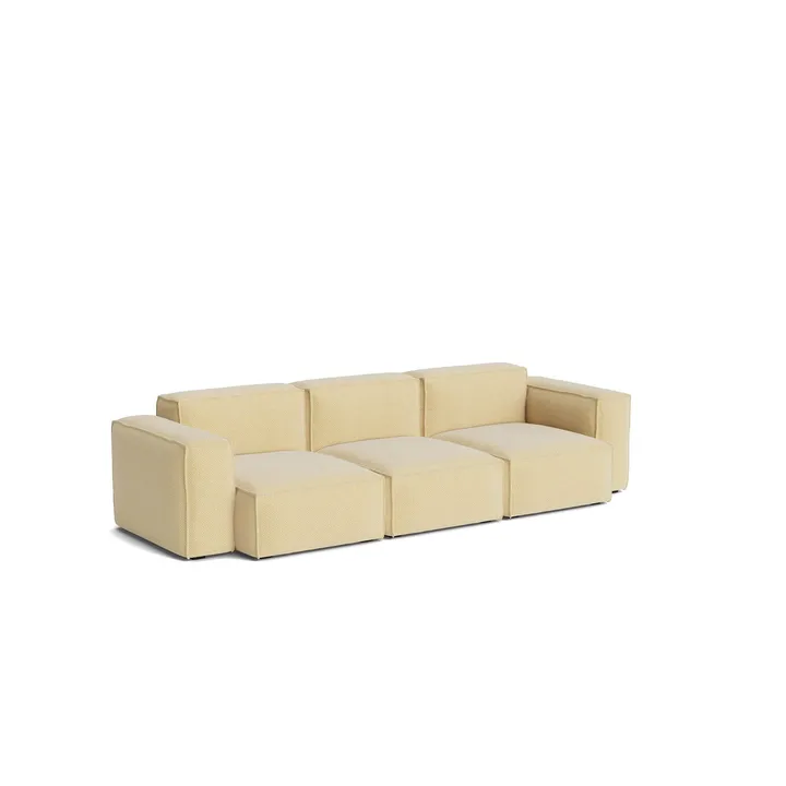 Mags Soft Low Armrest soffa 2,5-sits kombination 1 - Tartaglia Ocre white, avtagbar klädsel - HAY