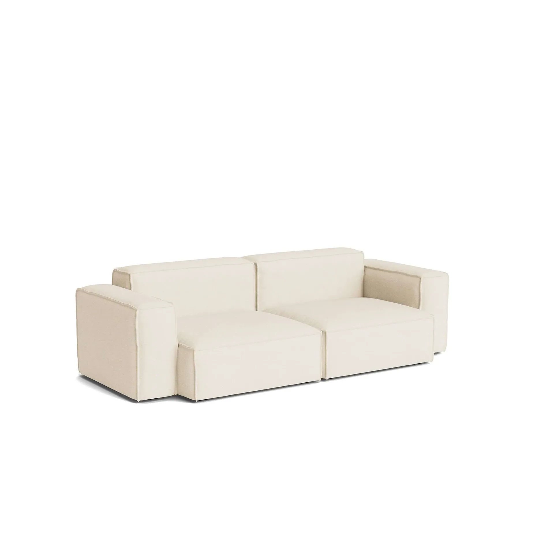 Mags Soft Low Armrest soffa 2,5-sits kombination 1, Turf cream, avtagbar klädsel HAY