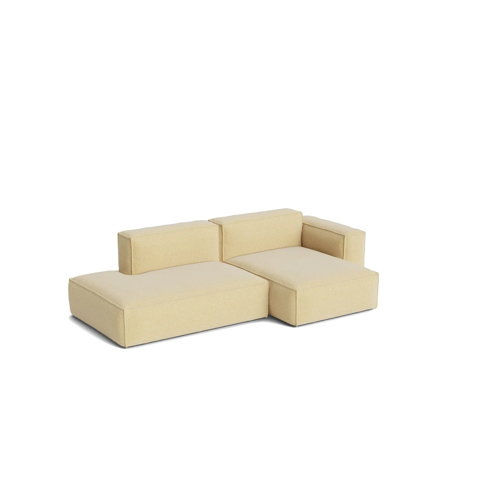 Mags Soft Low Armrest soffa 2,5-sits kombination 3, Tartaglia Ocre white, högerställd, avtagbar klädsel HAY