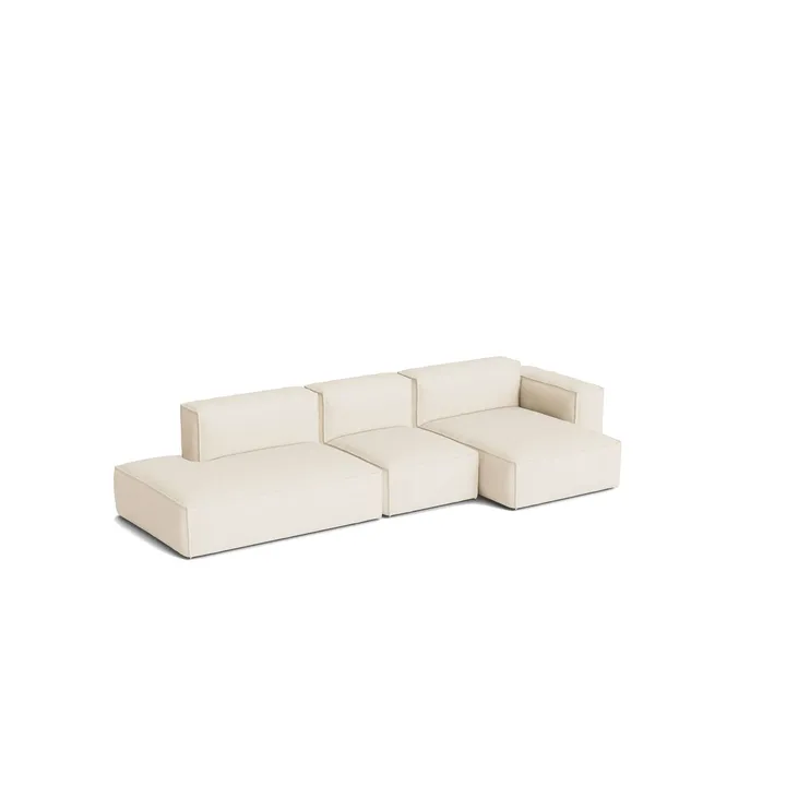Mags Soft Low Armrest soffa 2,5-sits kombination 3 - Turf cream, högerställd, avtagbar klädsel - HAY