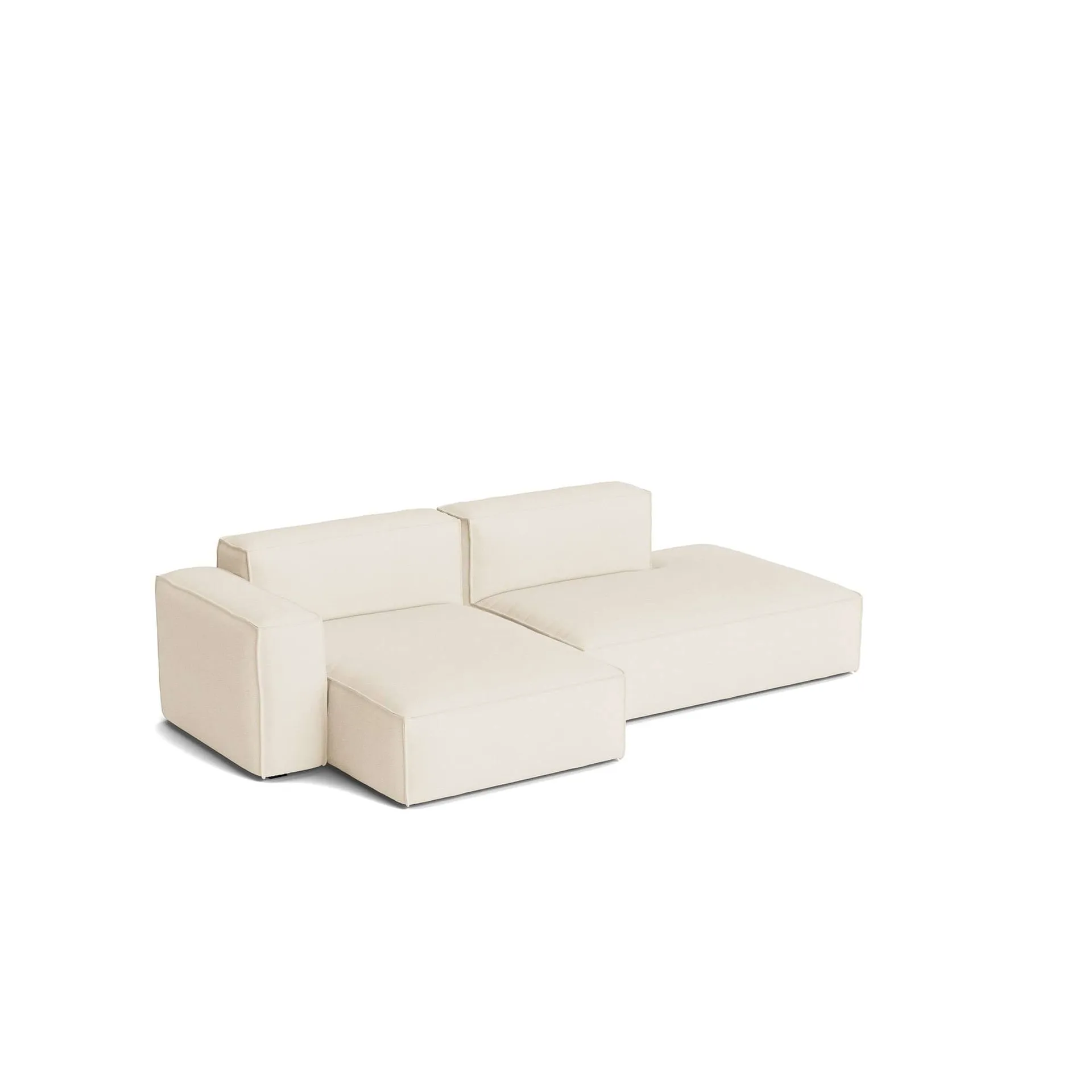 Mags Soft Low Armrest soffa 2,5-sits kombination 3, Turf cream, vänsterställd, avtagbar klädsel HAY