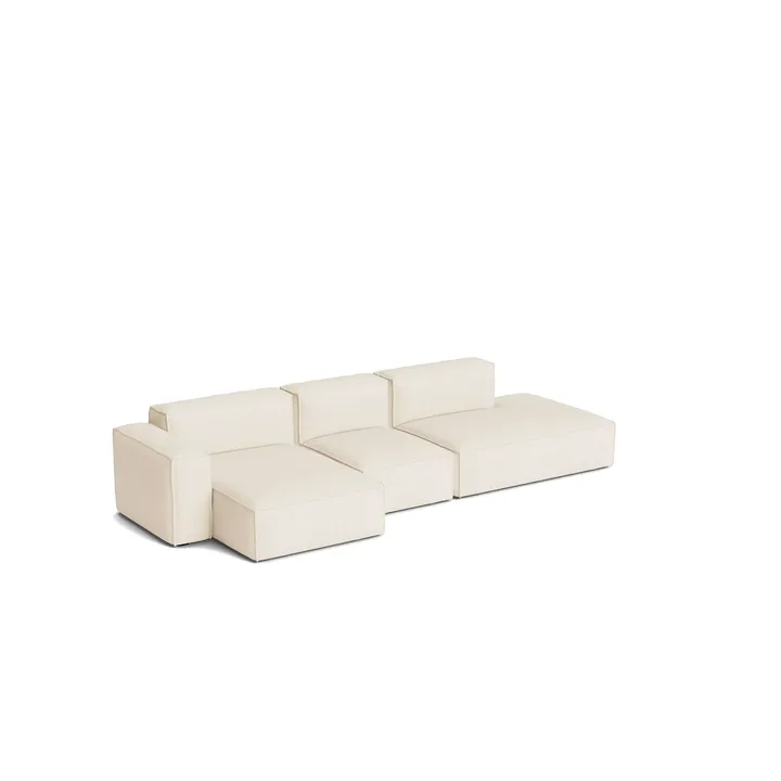 Mags Soft Low Armrest soffa 2,5-sits kombination 3 - Turf cream, vänsterställd, avtagbar klädsel - HAY