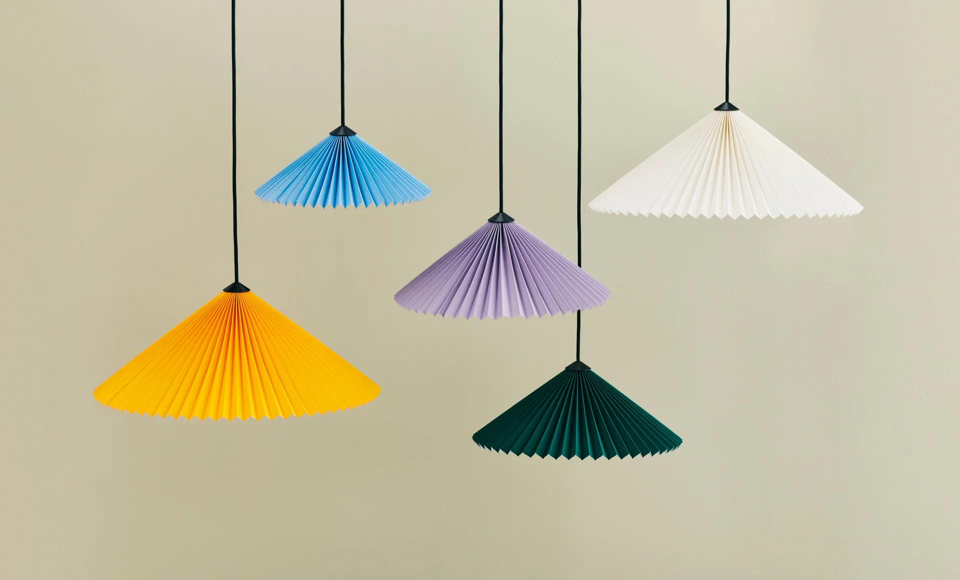 Matin Pendant pendel 50x50 cm, Yellow HAY