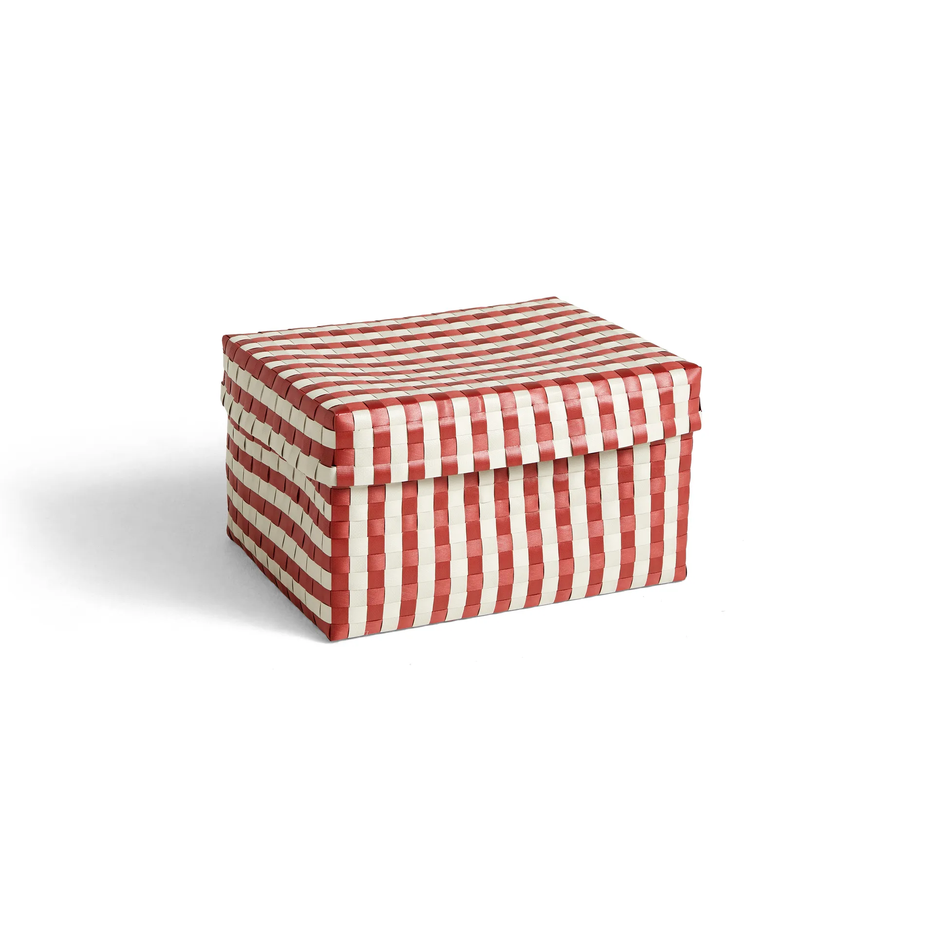 Maxim Stripe Box förvaringskorg L 26,5x35,5 cm, Röd-sand HAY