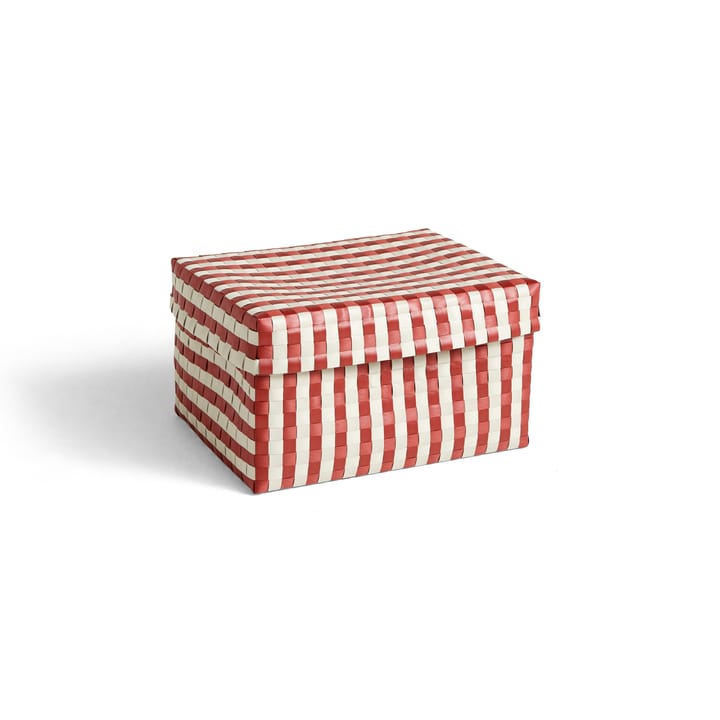 Maxim Stripe Box förvaringskorg L 26,5x35,5 cm - Röd-sand - HAY