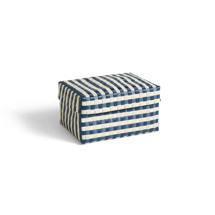 Maxim Stripe Box förvaringskorg M 24x33,5 cm, Blå-sand HAY