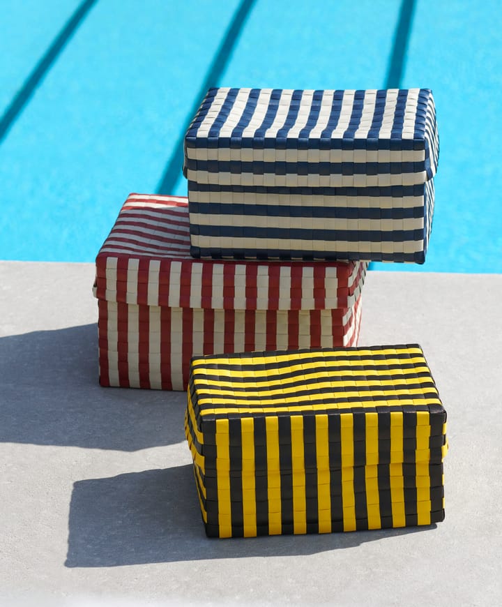 Maxim Stripe Box förvaringskorg S 21x30 cm, Gul-svart HAY