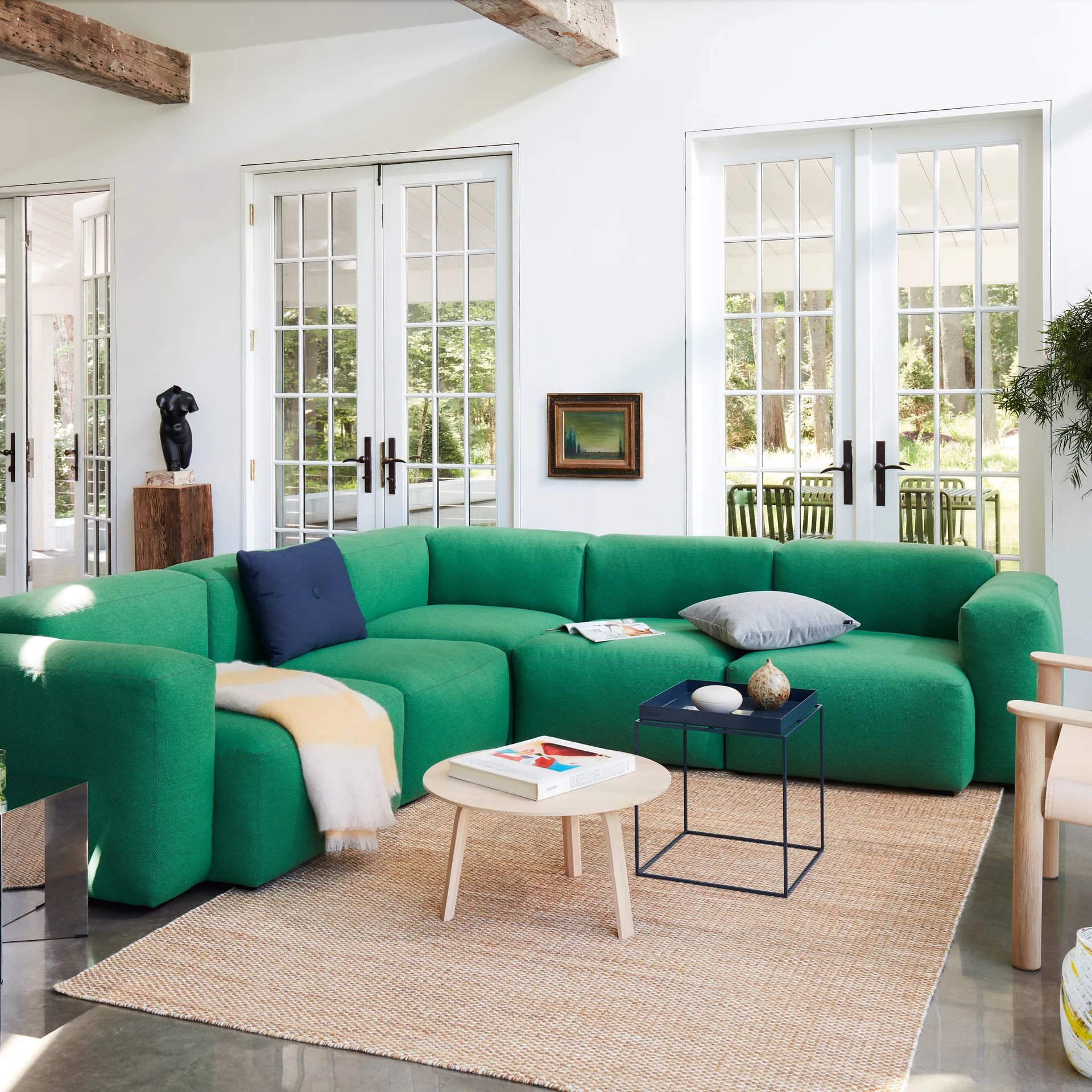 Moiré kelimmatta 140x200 cm, Gul HAY