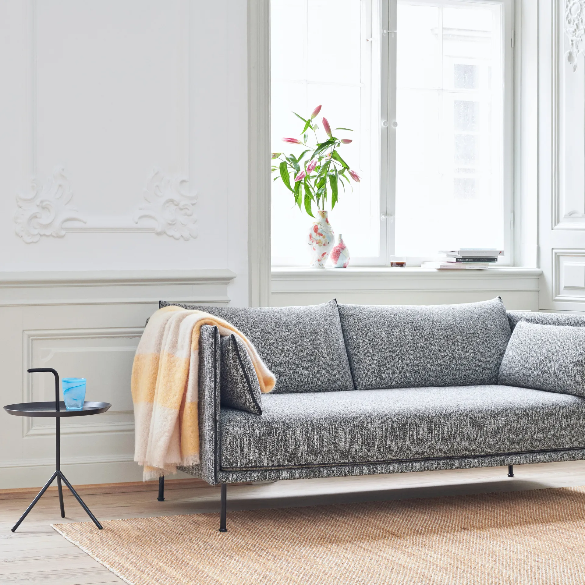 Moiré kelimmatta 140x200 cm, Gul HAY