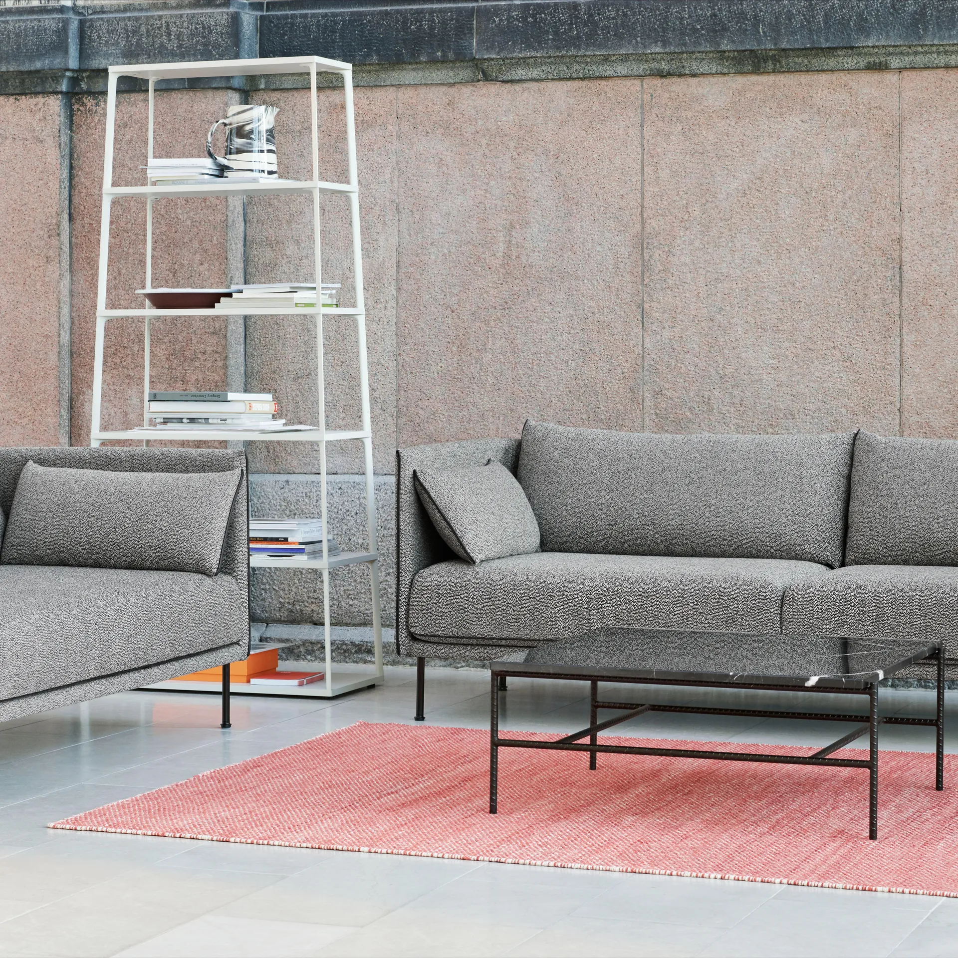 Moiré kelimmatta 170x240 cm, Korall HAY