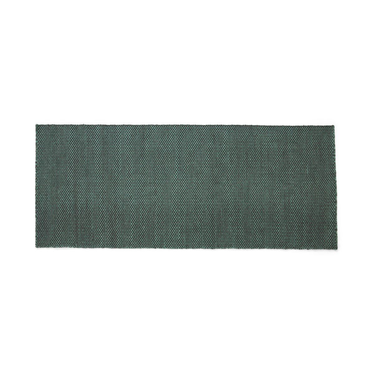 HAY Moiré kelimmatta 80x200 cm Emerald green | Skandinavisk Design | Ullmattor | Grön