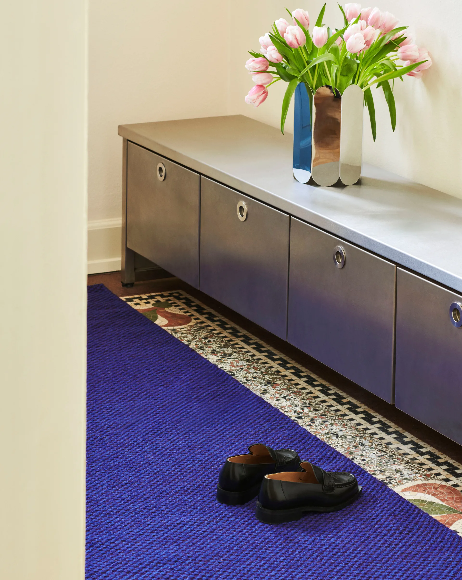 Moiré kelimmatta 80x200 cm, Purple HAY