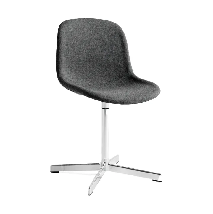 Neu 10 Upholstery kontorsstol - remix 163 grey, snurrstativ i aluminium - HAY