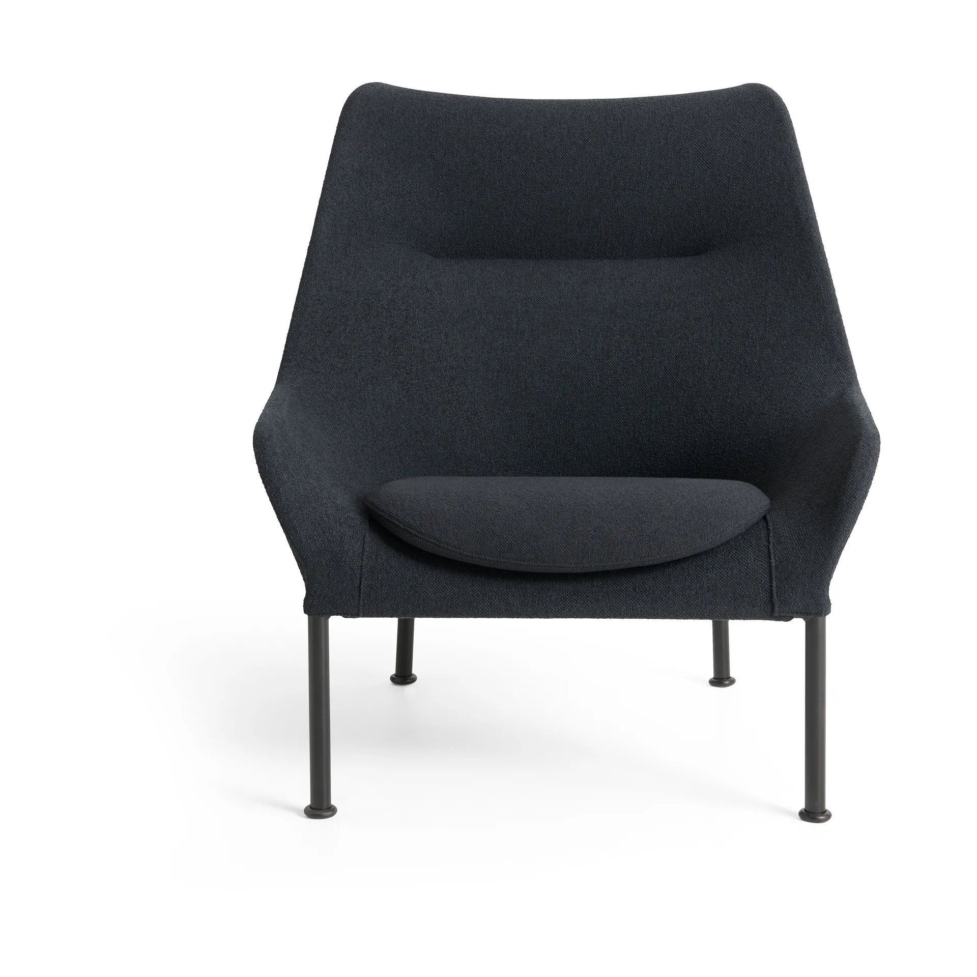 O2 Lounge Chair fåtölj, Soft black-svartlackerad stål HAY